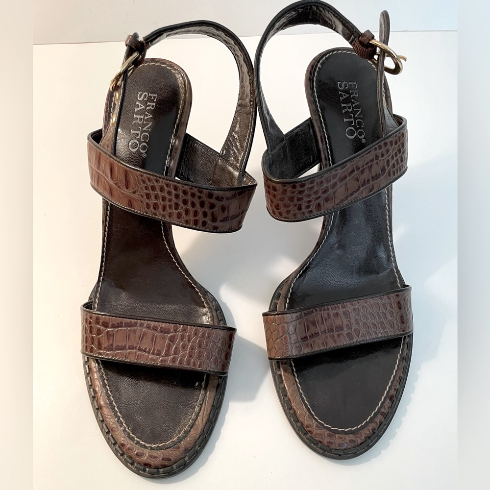 Franco Sarto Leather Sandals Size 10
